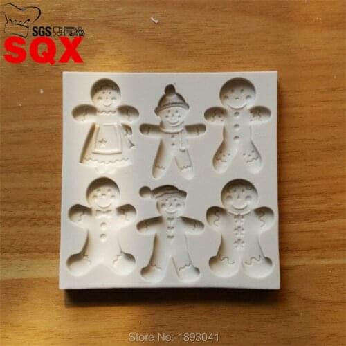 6 different dolls silicone mold, cake party tools, chocolate mold, kitchen accessories SQ1701