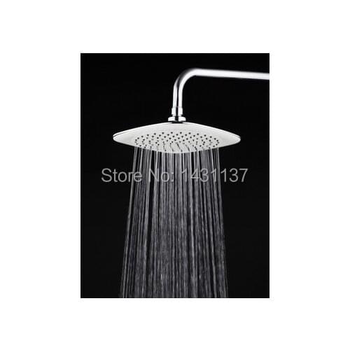 8' Square Polished Chrome Ceiling Overhead Top Rain Bath Shower Head faucet accessories