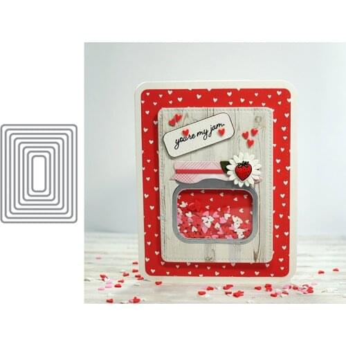 8Pcs/set Slim Card Frame Metal Cutting Dies New 2021 Embossing Scrapbooking Stencil Craft