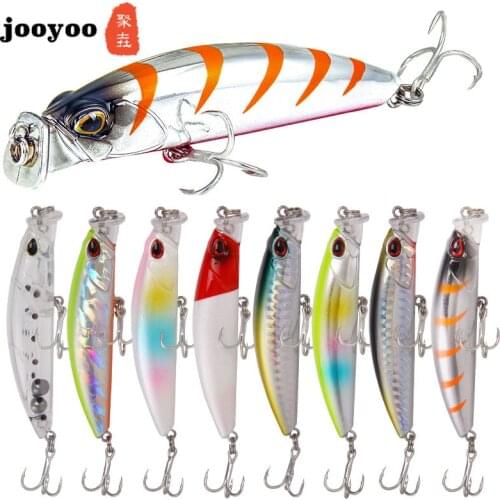 Sinking Minnow Fixed Weight Fishing Lure ABS 80mm 10g Wobbler Armed with Treble Hook Shore Rock Trout Bait Tackle 1PC