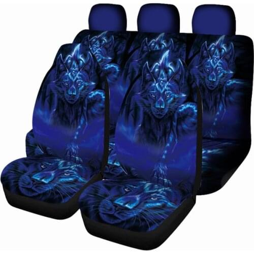 Aimaao Wolf Moon Dream Catcher Print Men Car Seat Covers Full Set Cool Car Seat Protector Fit for Most Car,sedans,Truck