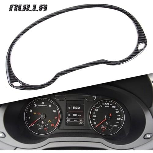 NULLA Carbon Fiber Car Interior Dashboard Lnstrument Dispaly Frame Decoration Accessories Cover for AUDI Q3 2014 2015 2016 Strip