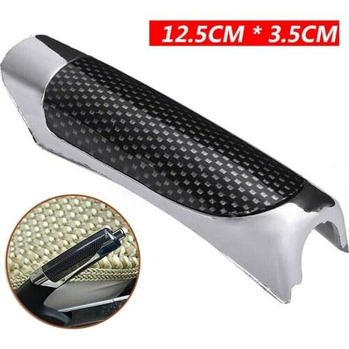 Auto Car Carbon Fiber Style Hand Brake Sleeve Handbrake Handle Protector Cover Decoration Cover Car Accessories