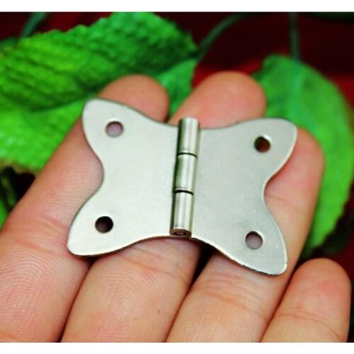 White Butterfly Metal Cabinet Door Luggage Furniture Hinge,4 Holes Decor,Antique Vintage,37*30mm,12Pcs