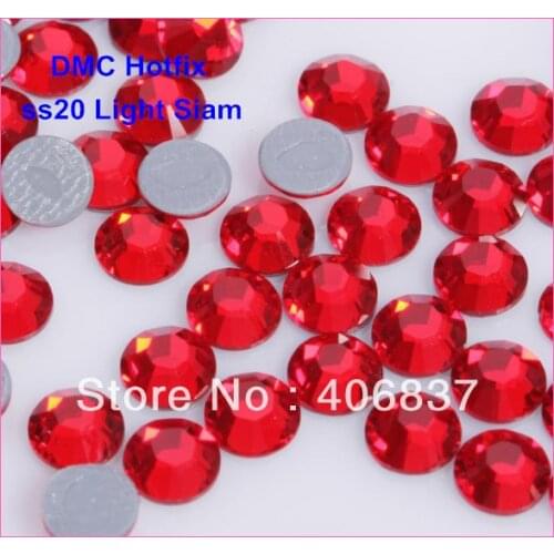 Free Shipping! 1440pcs/Lot, ss20 (4.8-5.0mm) High Quality DMC Light Siam On Rhinestones / Hot fix Rhinestones