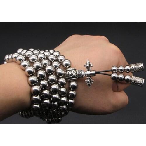 Defense Hand Chain Hand Chain Stainless Steel Beads 108 Titanium Steel Balls Mens Breakthrough Hand Chain Birthday Gift
