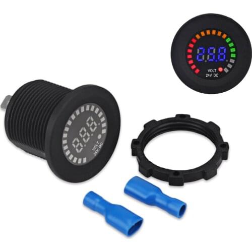 24v Car 12v Digital Voltmeter Panel Volt Meter Waterproof Car Volt Meter Gauge Auto Motorcycle Voltmeter Gauge 12v Boat Motor