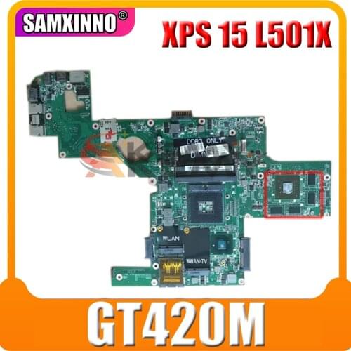 For DELL XPS 15 L501X GT420M Laptop Motherboard CN-0C9RHD 0C9RHD DAGM6BMB8F0 Notebook Mainboard HM57 N11P-GE-A1 DDR3
