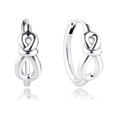 GPY Earrings for Women Infinity Knot Hoop Earring Pendientes Kolczyki Earings Aretes Brincos 925 sterling silver Fashion Jewelry