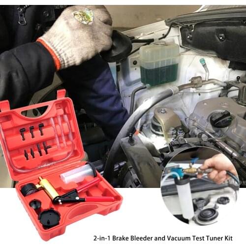 Auto Repair Tools Car Tester2-in-1 Brake Bleeder And Vacuum Test Tuner Kit Automotive Tools Diagnostic Tool Injector Tester