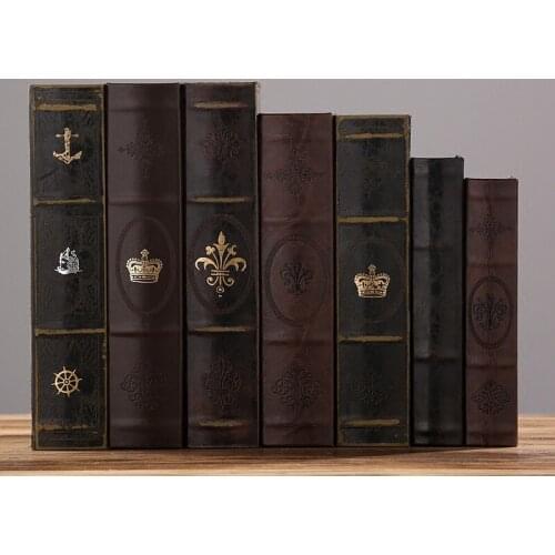 The American book decoration office bookshelf Decor simulation study retro furnishings fake book box homre decor