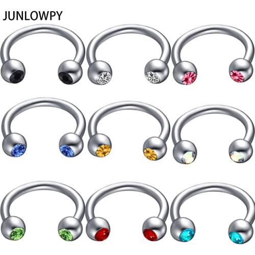 JUNLOWPY Mix 10 Colors 100pcs Piercing Nose Ring 16G Helix Piercing Lip Eyebrow Bar Body Jewelry Tragus Hoop Sexy Earring Women