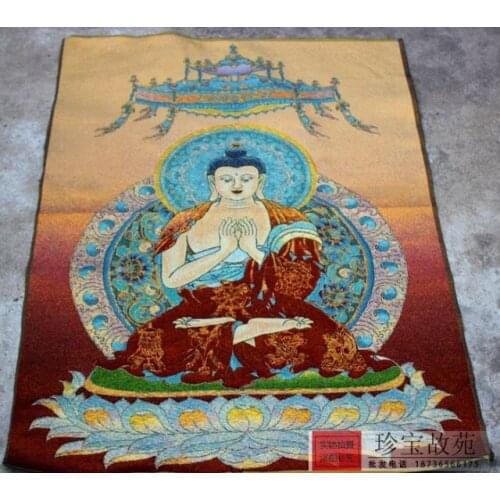 Chinese collection Thangka embroidery buddha diagram