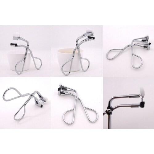 Mini Eyelash Curler with Silicone Refill Pads Make Up Tools for Women Girls 789