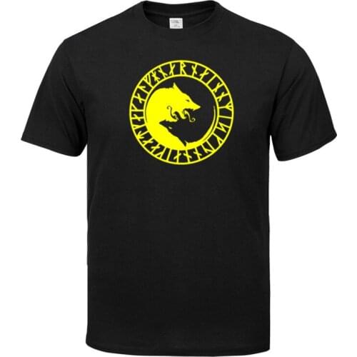 Fashion Men T-Shirt novelty Wolf symbol Slavic ava T Shirts Cotton Short Sleeve Summer Casual O-Neck Streetwear harajuku Tops