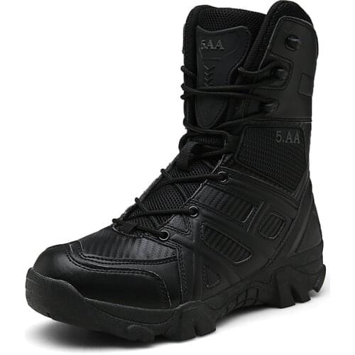 Men High Quality Brand Military Leather Boots Special Force Tactical Desert Combat Mens Boots Outdoor Shoes Ankle Boots Zapatos