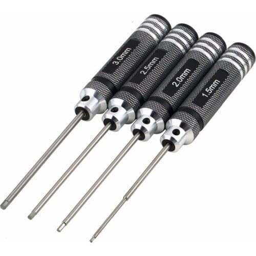 4 IN 1 Hex Screw Driver Set RC Tool Kit Tools Screwdriver Hexagon 1.5 2.0 2.5 3.0mm For RC Helicopter Car Drone Repairing Craft