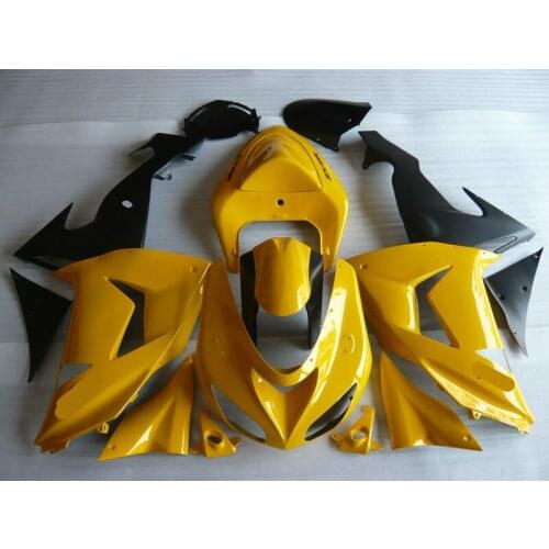 Custom Fairing Kit for KAWASAKI Ninja ZX10R 06 07 ZX 10R 2006 2007 zx10r 06 07 ABS Yellow black Fairings set+7gifts KG16