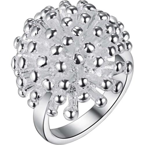 New Listing WOMEN lady cute nice Wedding silver color women lady party jewelry fireworks rings fashion jewelry Free shipping