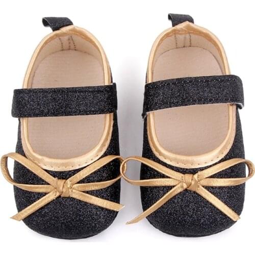 Ins Spring Baby Girl Cute Princess Shoes Infant Bowknot Slim Flash Soft Sole Toddler Shoes First Walkers