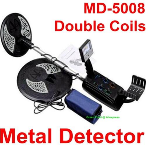 New Arrival MD-5008 Underground Metal Detector Gold Digger Treasure Hunter MD5008 Gold Dector With Two Coils