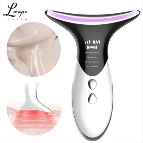 Neck Beauty Device Removal Double Chin Neck Device LED Photon Therapy Anti-wrinkle Neck Care Facial Lifting Vibration Massager