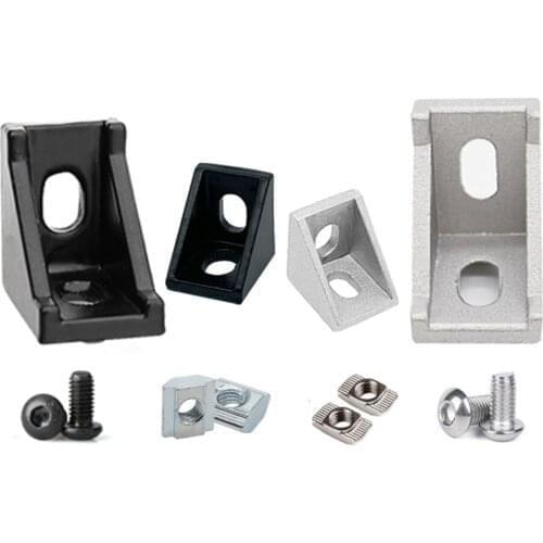 2020 3030 Series T Slot Aluminum Extrusion Profile Rail Connector Corner Brace Conrner Bracket for 2020 3030 T V Slot Rail (111)