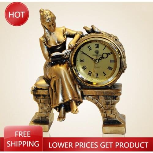 Simple Vintage Metal Table Clock Retro Living Room Electronic Table Clock Antique Kitchen Budzik Elektroniczny Electronic Watch