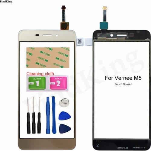 5.2'' Touch Screen For Vernee M5 Touch Screen Front Glass Digitizer Panel Glass Sensor Adhesive
