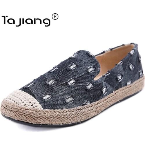 Ta Jiang authentic fashion New soft and comfortable flat shoes canvas hemp rope rubber outsole beach shoes T6688-6