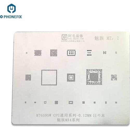 PHONEFIX AMAOE BGA Reballing Stencil for Meizu MX4 MT6595W Series CPU IC Chip Soldering Repair Directly Heat Tin Plant Stencil