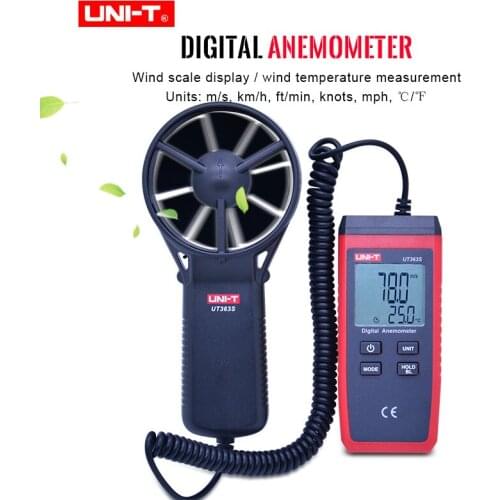 UNI-T UT363S Mini Anemometer Wind Speed Meter LCD Display Air Flow Speed MAX/AVG Measurement Wind Level 1~12