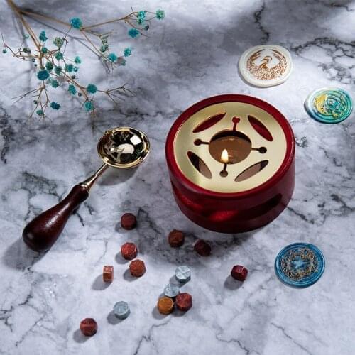 Wax Seal Melting Furnace Fire paint lacquer Wax Seal Gift DIY Mental Handmade stove Pot Kit Craft Scrapbooking Photo for Candle