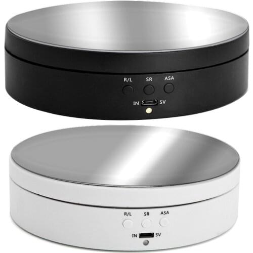 3 Speeds Electric Rotating Display Stand Mirror Turntable Jewelry 360 Degree Display Stand Base For Photography Video Shoot