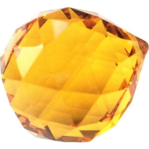 20pcs/lot Gold Color 40mm Crystal Prism Faceted Ball Feng Shui Ball Free Shipping For Wedding Party And Event Supplies
