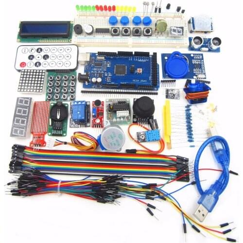 1set mega 2560 r3 starter kit motor servo RFID Ultrasonic Ranging relay LCD for