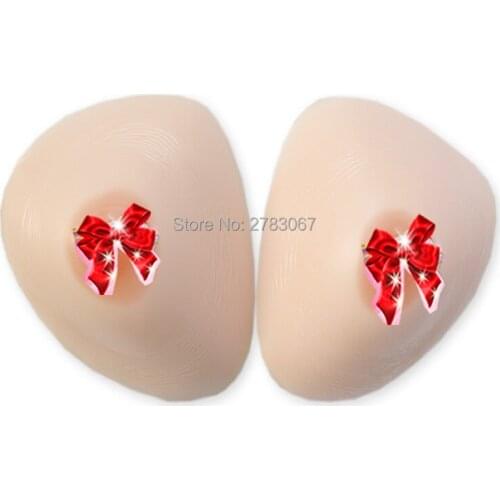 1000g/Pair/Beige split silica false breast Silicone Fake Boobs For Crossdresser