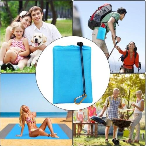 2M*1.4M Waterproof Beach Blanket Outdoor Portable Picnic Mat Camping Ground Mat Mattress Camping Camping Bed Sleeping Pad