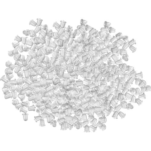2000 Pieces Mixed Clear Rubber Earring Safety Backs Ear Stoppers Supplies