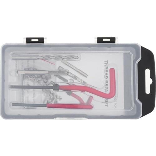 25pcs/lot High-speed Steel Metric M5 x 0.8 Thread Repair Insert Kit with Coarse and Tap for Car Coil Drill Repair Tools