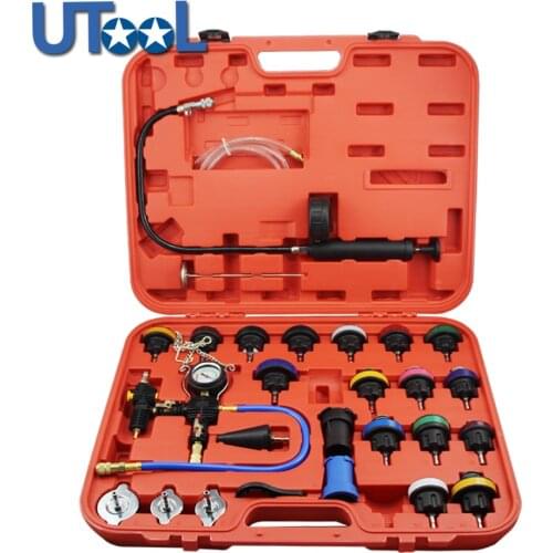 26pc Universal Coolling System Radiator Pressure Tester & Vacuum Type Water Tank Water Replacement Kit