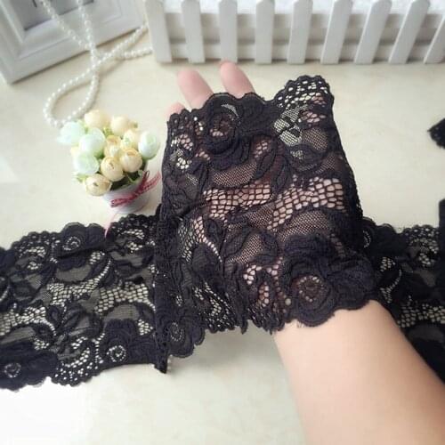 3meters 16cm Wide Nylon Elastic Lace Trim DIY Clothing Accessories Dress Sewing French Stretch Lace Fabric for Bra Lingerie