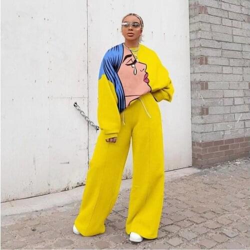 2020 Dashiki African For Women Sweatshirt Pants Suit 2 Piece Womens Set Autumn Tops Solid Color Casual Girls Tracksuit S-2XL