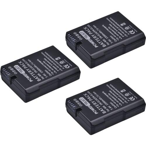 PowerTrust 3x 1500mAh EN-EL14 EN-EL14a EN EL14 Battery for Nikon D90 D300 D5300 D5200 D5100 D3300 D3200 D3100 P7100 P7200