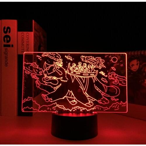Manga Avatar The Last Airbender 3d Lamp for Childrens Room Decor Night Light Kids Bithday Gift Avatar Anime Led Light Bedroom