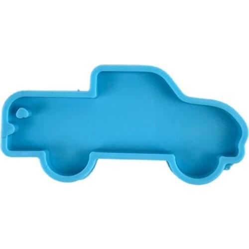 Car Series Keychain Epoxy Resin Mold Shiny Glossy Tractor Necklace Pendant Silicone Mould DIY Crafts Jewelry Decorations Casting