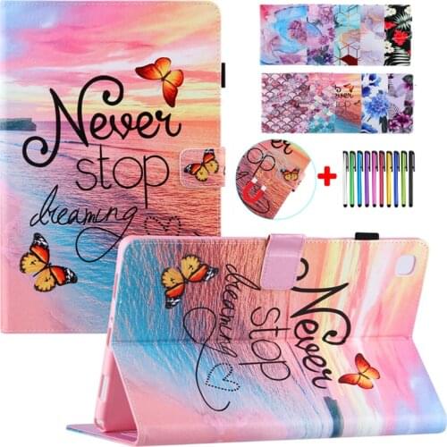Flower Tablet For Samsung Galaxy Tab A7 Case 2020 10.4 SM-T500 T505 Wallet Card Funda For Samsung Tab A7 Lite 2021 Cover SM-T220