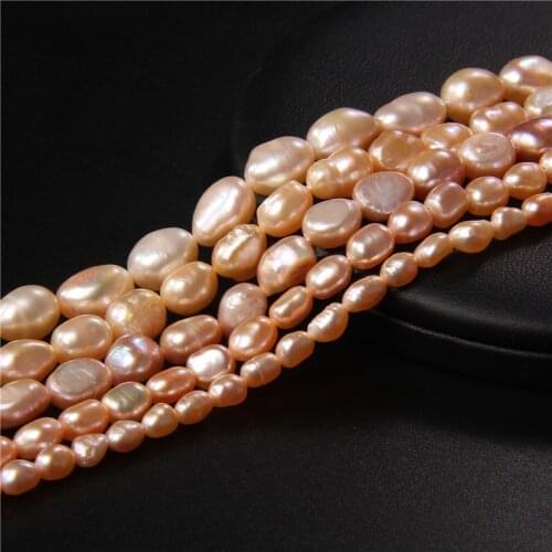 4-9mm Pink Natural Baroque Pearl Beads For Jewelry Making Irregular Freshwater Pearls Bulk Beads Fine DIY Bracelet Necklace 14"