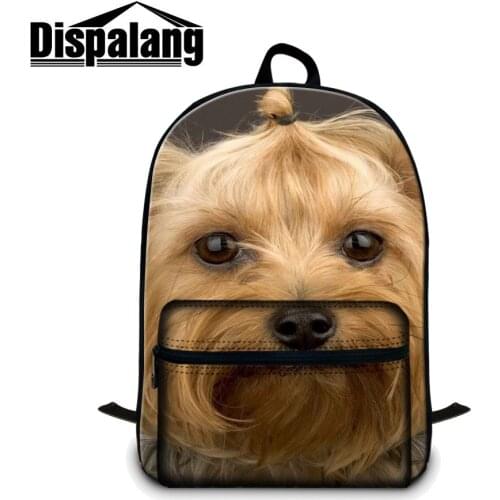 Dispalang Pet Dog Canvas Backpack 15 Inch College Students Bagpack Travel Leisure Laptop Backpack Multifunction Male Female Bags