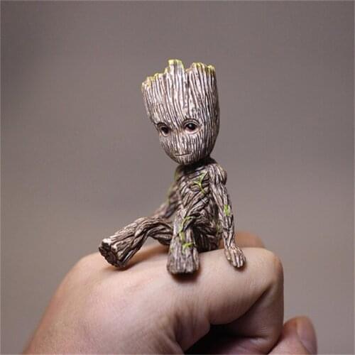 6CM Disney Guardians Of The Galaxy Tree Man Groot Action Toys Figure Doll Model Cartoon Movie Marvel Avengers Mini Groot Gift